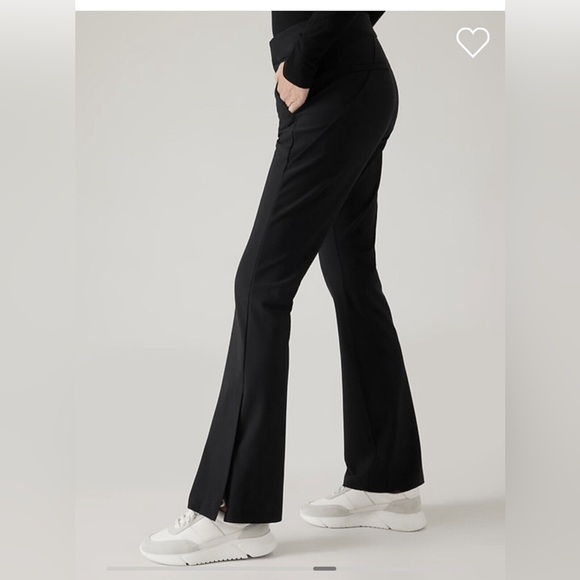 Athleta Pants - NWT Athleta Stellar Flare Trouser womens 14 petite black athleasure travel work